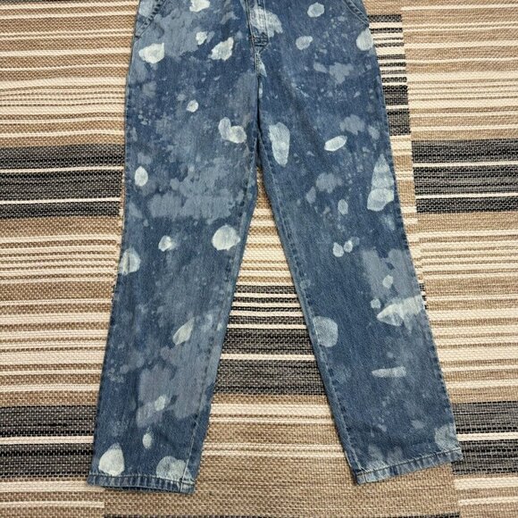 Lee Union-Alls Women's Coverall Denim Splatter Great Fog Pockets Blue Size Small - Picture 5 of 16